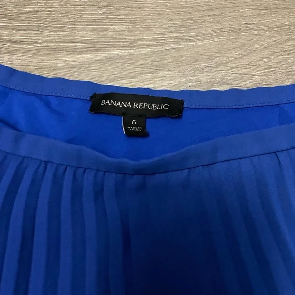 Banana Republic Tiered Pleated Skirt Cobalt Blue 6 - Picture 10 of 11